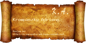 Krompaszky Adrienn névjegykártya